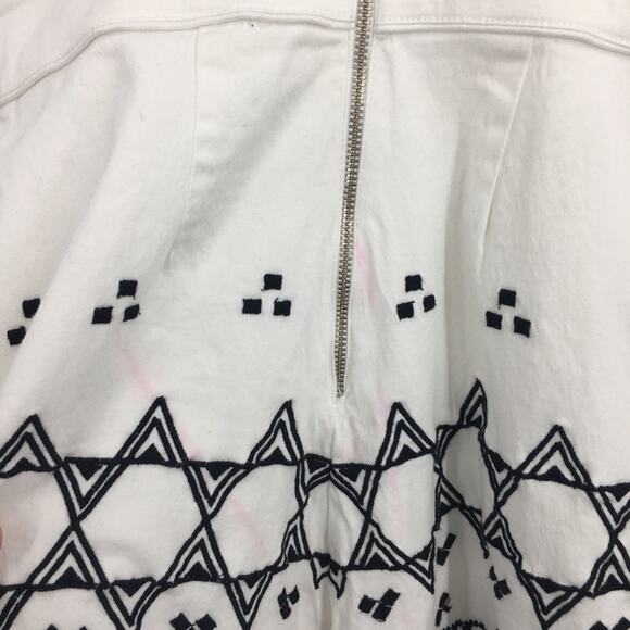 Maje Ika White Black Embroidered Romper NWT - Picture 8 of 9